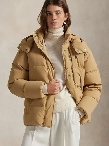 Polo Ralph Lauren kurtka puchowa MATTE POLY zimowa beżowy