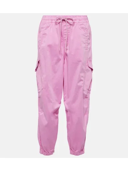 Pantaloni cargo Ag Jeans cu talie înaltă roz