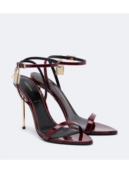 Sandale Tom Ford din piele de lac roșu