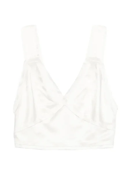 Satynowa kamizelka Toteme o krotszym kroju biała