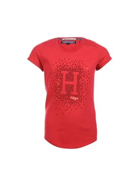 Tricou copii Tommy Hilfiger roșu