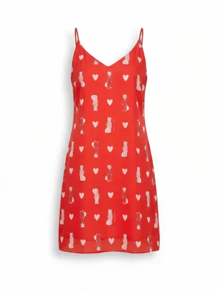 Cat e Lolette Letné šaty Loungewear dress' červená