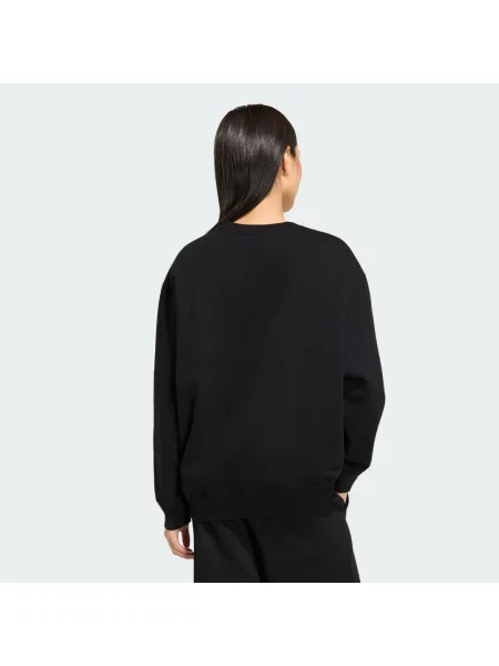 Flísová mikina ESSENTIALS CREW LONG OS černá