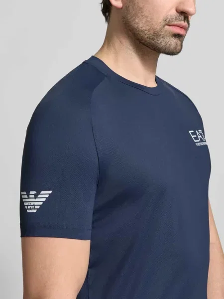 Emporio Armani t-shirt gładki granatowy