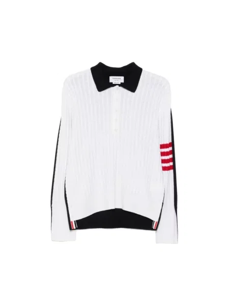 Koszulka polo Thom Browne biała