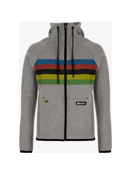 Bluza z kapturem Santini x UCI Iride XXS szara