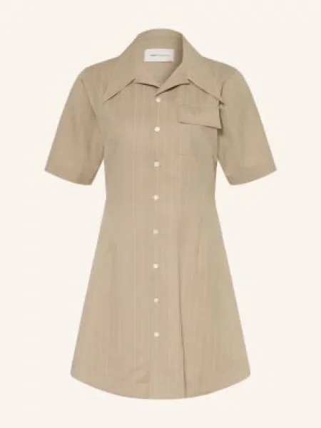 Ami Paris Sukienka beige beżowa