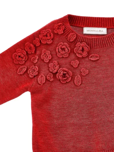 Sweter dziecięcy Monnalisa czerwony
