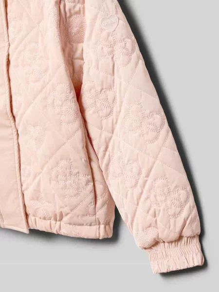 Parka z kapturem Guess różowa