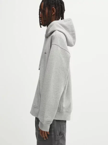 Μπλούζα Carhartt WIP Hooded American Script Jacket με κουκούλα γκρι