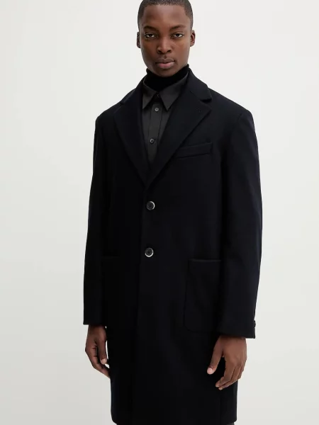 Вовняне пальто BARENA VENEZIA Capospalla Baron синій