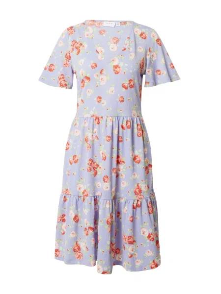 VILA Rochie de vară NATALIE verde deschis / mauve / roz / orange roșu