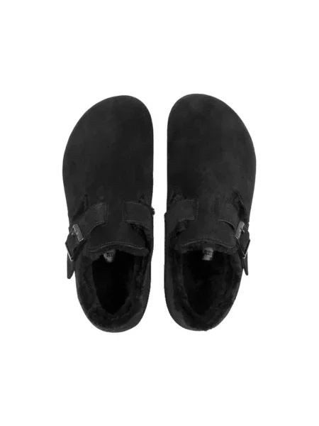 Mokasíny Birkenstock z ovčej kože čierna