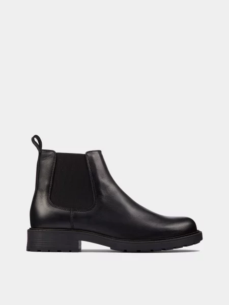 Кожаные ботинки челси Clarks черные
