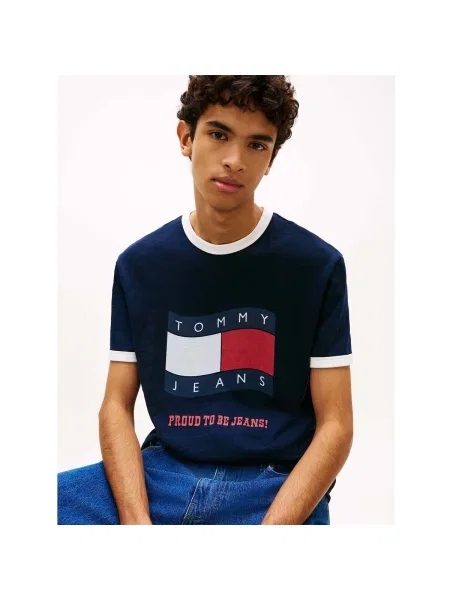 Tricou Tommy Jeans albastru