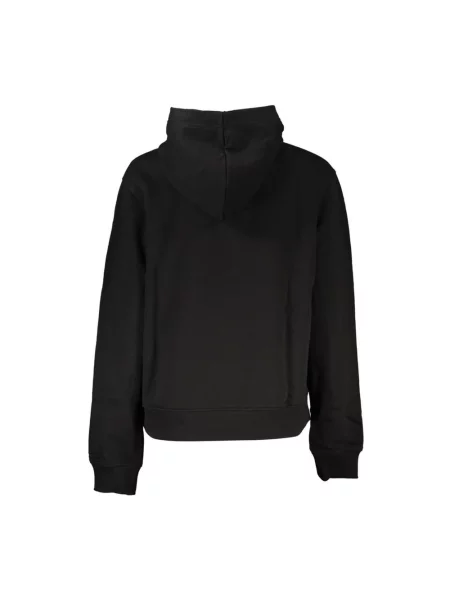 Haftowana bluza z kapturem Calvin Klein Jeans z kapturem z długim rękawem czarna