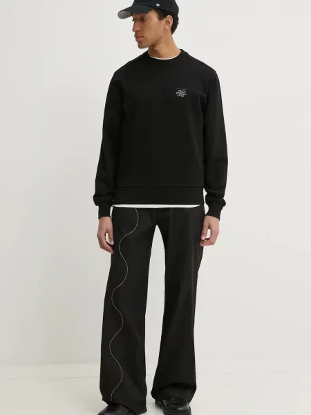 Dukserica Filling Pieces bez uzorka crna