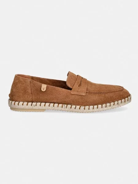 Verbenas espadrilky pánske semišové TRACK SERRAJE hnedá