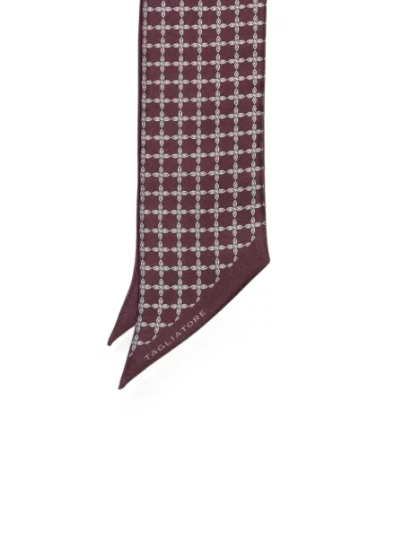 Fular Tagliatore cu imagine cu imprimeu geometric roșu
