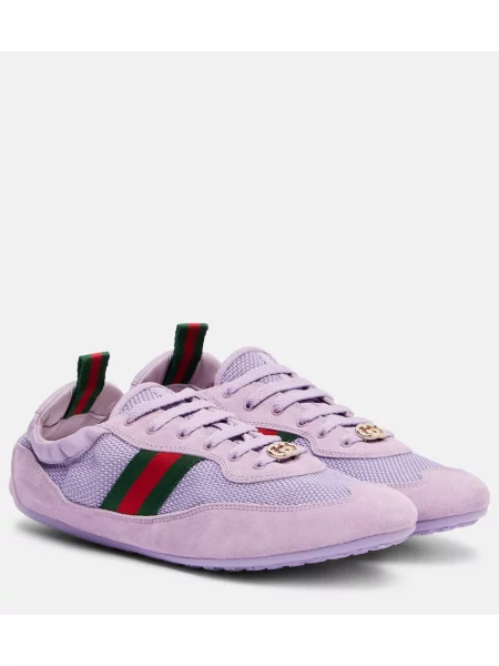 Superge Gucci iz semiša vijolična