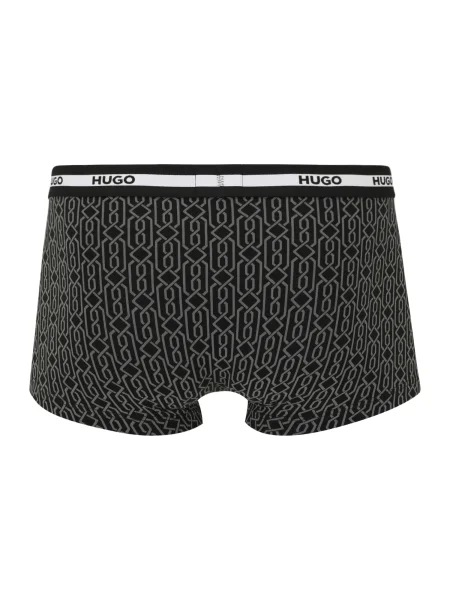 HUGO Boxerky pánske s bavlnou TRUNK TR PLANET DES čierna