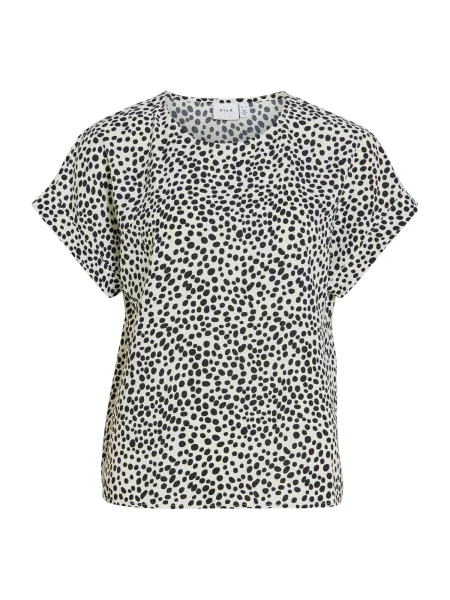 VILA Bluză VIJosa fildeş negru