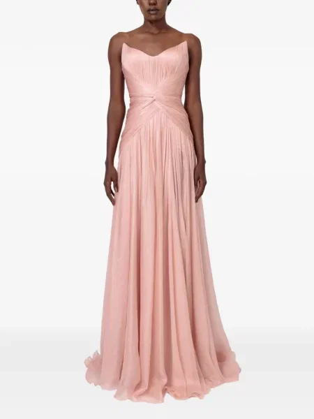Rochie maxi Iris Serban de costum roz