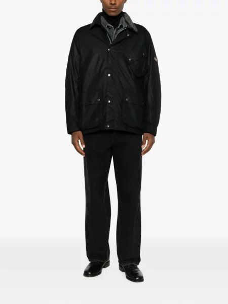 Gulerat ceruit geacă Barbour de catifea cord negru