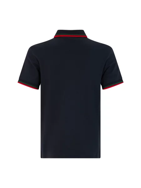 Haftowana koszulka polo Gucci niebieska