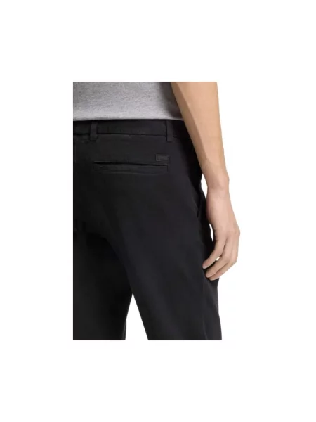 Spodnie o kroju slim fit z mieszanki bawełny model Boss czarne