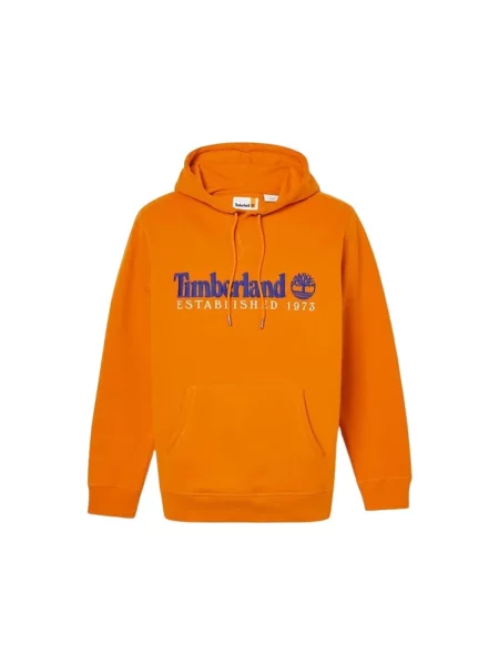Bluza z kapturem Timberland z kapturem żółta
