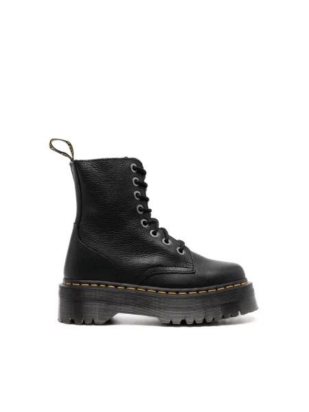 Botki Dr. Martens skórzane na platformie czarne