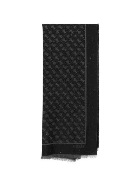 Fular Guess cu autograf negru