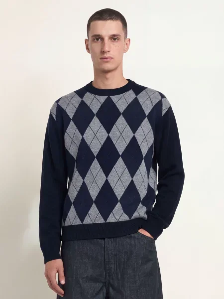 Arket Sweter blau szary