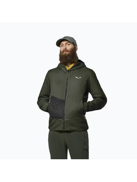 Geacă hibridă pentru bărbați Salewa Pedroc Tirol Wool Air Hybrid dark olive kaki