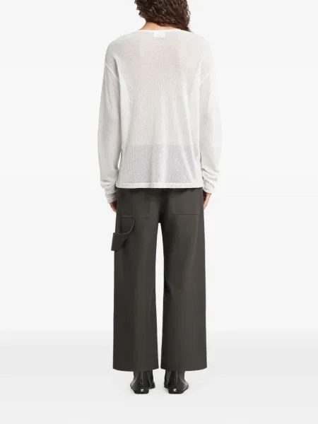 Tricou Courreges lung alb