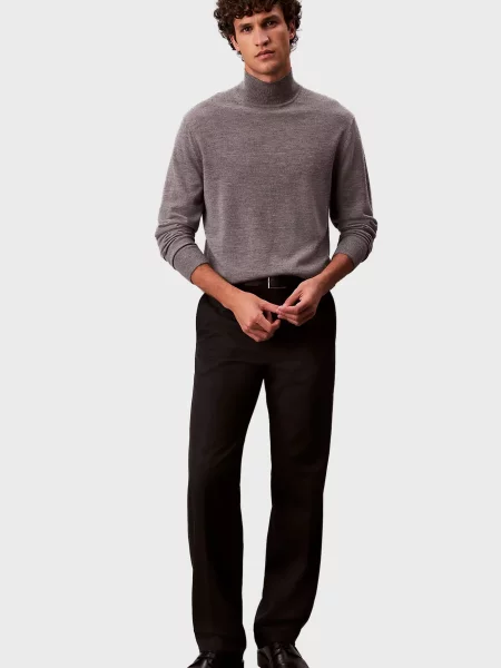 Вовняна водолазка Calvin Klein для гольфу сіра