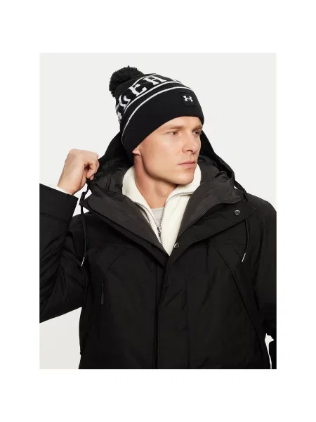 Kepurė Under Armour M Halftime Pom Beanie Juoda balta