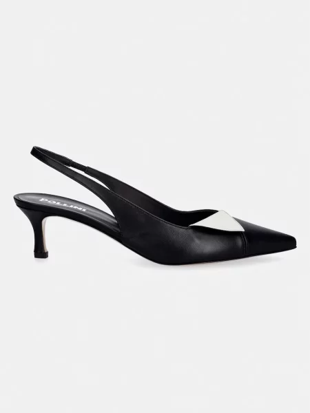 Pollini pantofi cu stiletto din piele negru