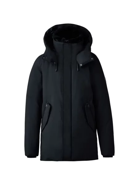 Palton Mackage cu glugă negru