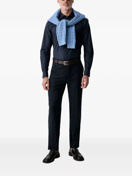 Πουκάμισο Trussardi με αυτόγραφο μπλε