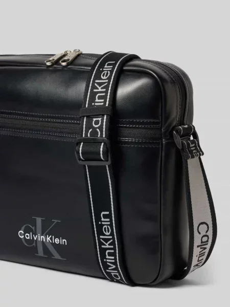 Torba na laptop z napisem z logo model BOLD LOGO WEBBING LAPTOP' Ck Calvin Klein czarna