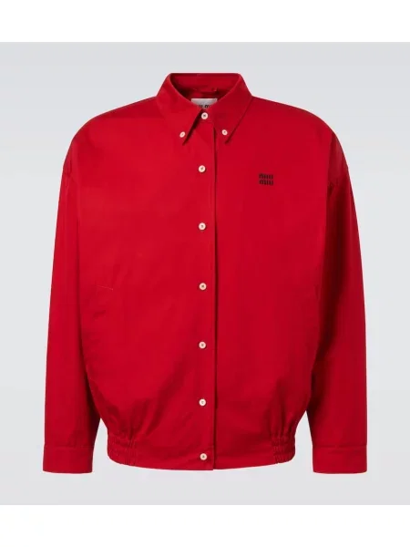Яке Miu Miu поплин червено