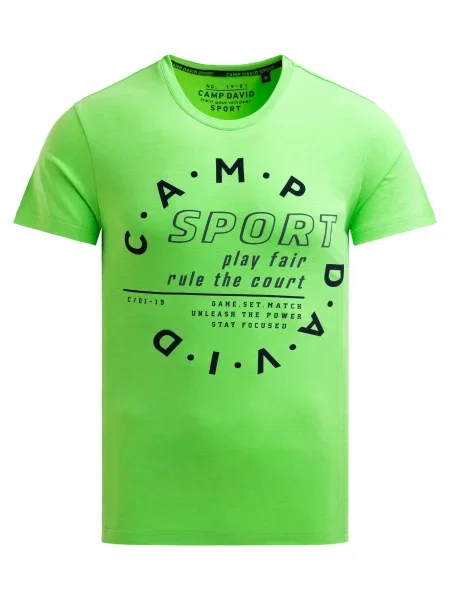 CAMP DAVID Majica svetlo zelena črna