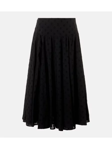 Fustă midi Ulla Johnson până la genunchi negru