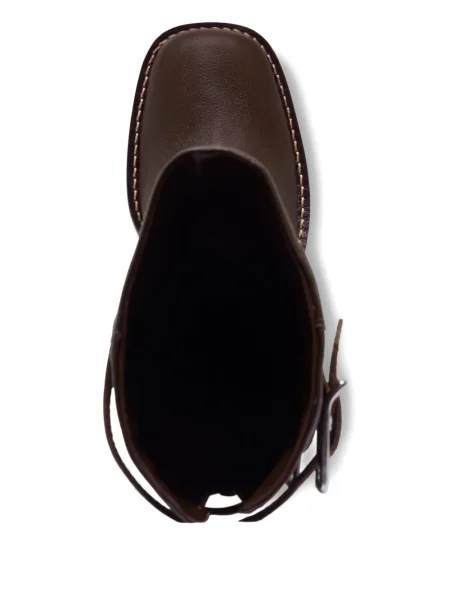 Botine Bernardo din piele cu cataramă maro