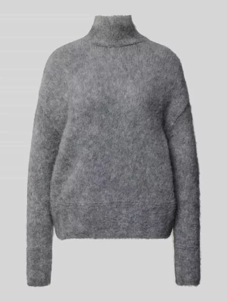 Sweter z dzianiny ze stójką i obniżonymi ramionami Milano Italy