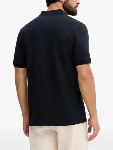 Tricou polo Lindbergh cu autograf albastru