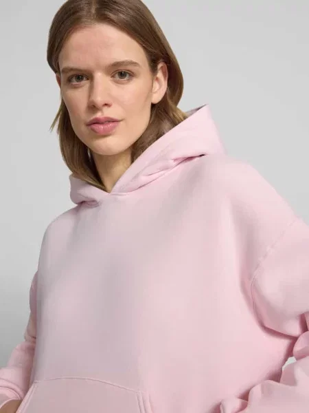 Bluza z kapturem typu oversized Gina Tricot różowa