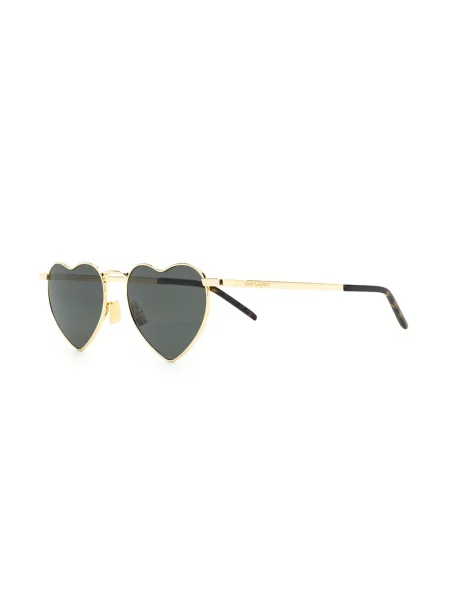 Saulės akiniai Saint Laurent Eyewear su širdelėmis auksinė
